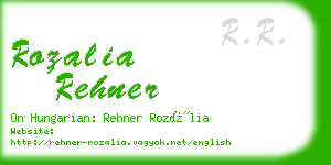 rozalia rehner business card